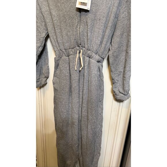Zara Girls Zip-up Drawstring Waist Hooded One Piece Jumpsuit Gray Sz 10 NWT - Picture 10 of 12